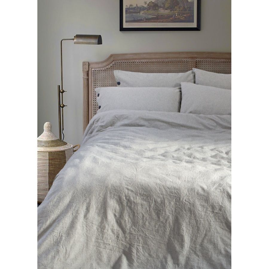 Постільна білизна Lotus Home Washed cotton - Pinstripe antracite