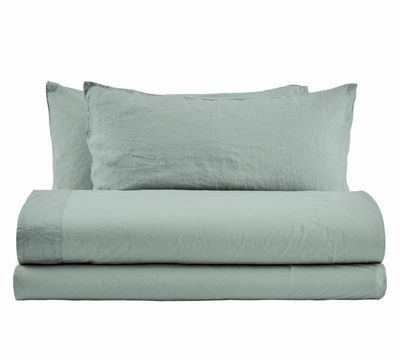 Італійська постільна білизна льон Biancoperla Niagara Cenere