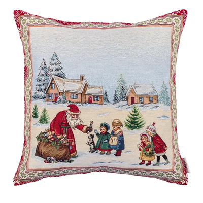 Новогодняя наволочка гобелен HIVER-NV1, 45х45 см