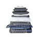 Набір постільна білизна з покривалом + плед Karaca Home - Camilla indigo 2020-2 індиго (13 предметів) 2