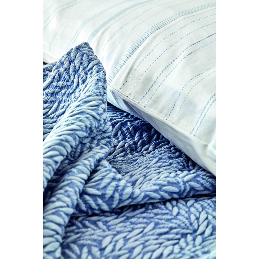 Набор постельное белье с покрывалом Karaca Home - Vial indigo