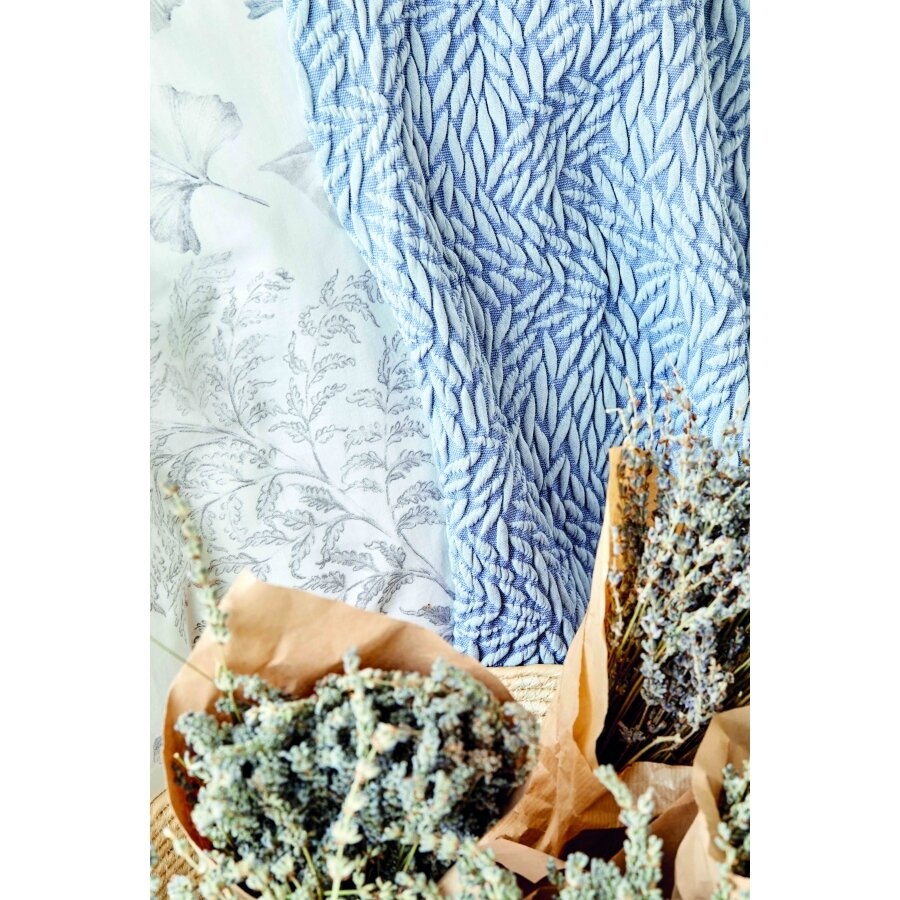 Набор постельное белье с покрывалом Karaca Home - Vial indigo