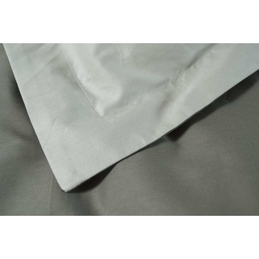 Постельное белье сатин премиум Lotus Home - Basic хаки/серый