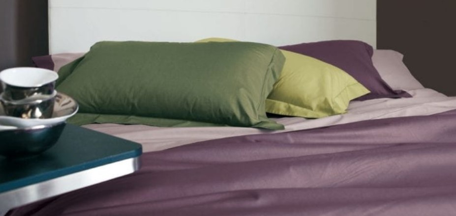 Итальянское элитное постельное белье лен Fazzini Темно-зеленый