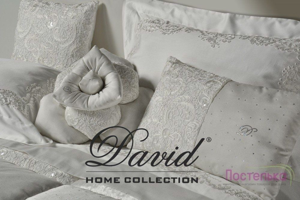 Покрывало жаккард с кристаллами David Home Adele (Panna) Плотное