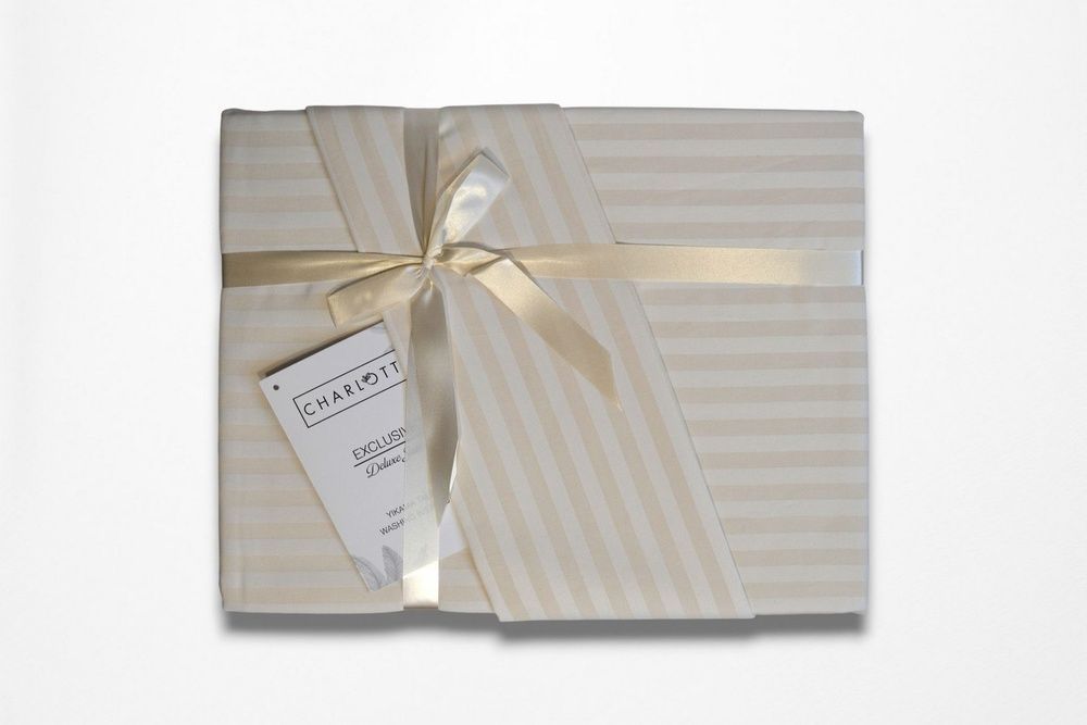 Постільна білизна Charlotte Stripe Satin Stone