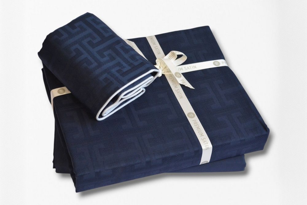 Постільна білизна жаккард La Romano Premium Rodel Navy Blue