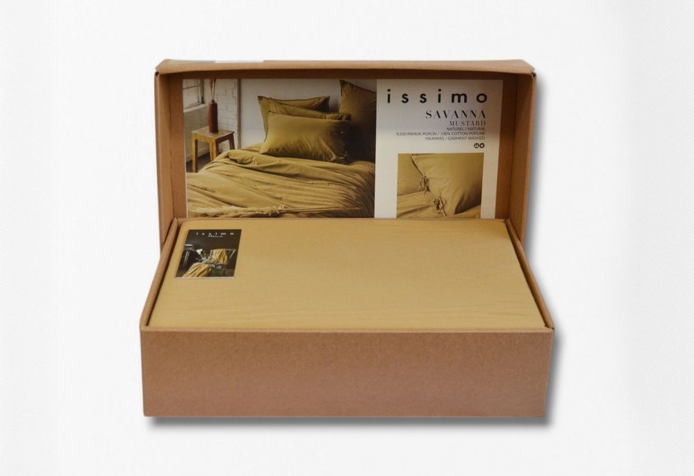 Постільна білизна варена бавовна поплін Issimo Savanna Mustard