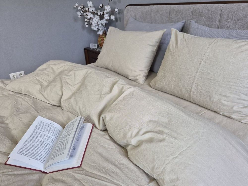 Постельное белье вареный хлопок Комфорт Текстиль Sand, Washed Cotton W1021