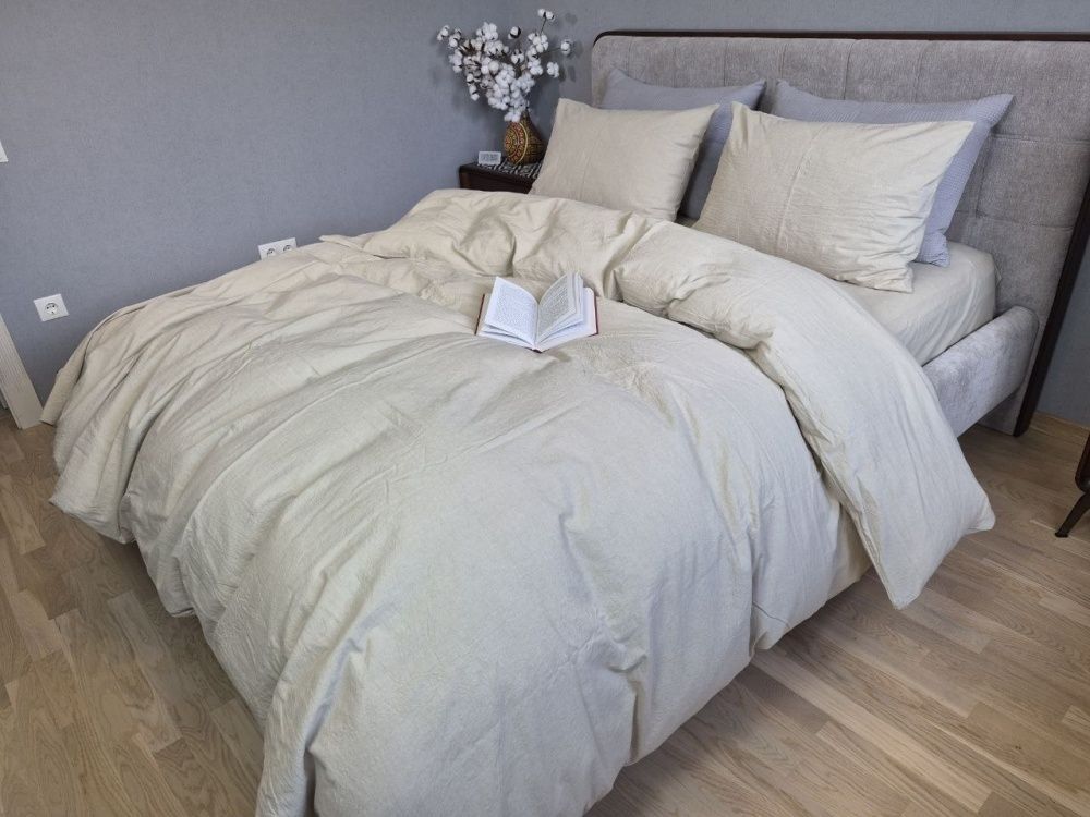 Постельное белье вареный хлопок Комфорт Текстиль Sand, Washed Cotton W1021