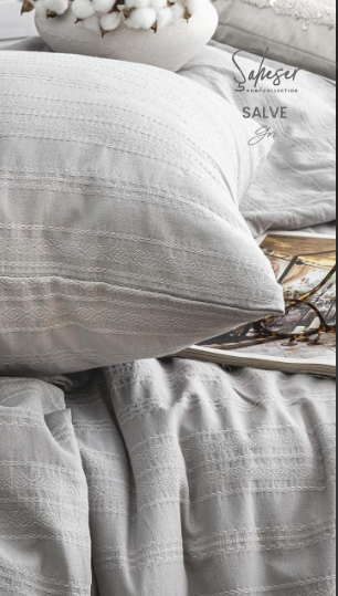 Постільна білизна варена бавовна Saheser Salve jacquard light gri