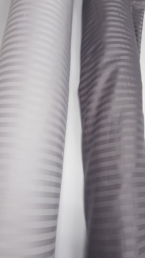 Постільна білизна Комфорт Текстиль Сатин Stripe ELITE, LIGHT GRAY 1/1см