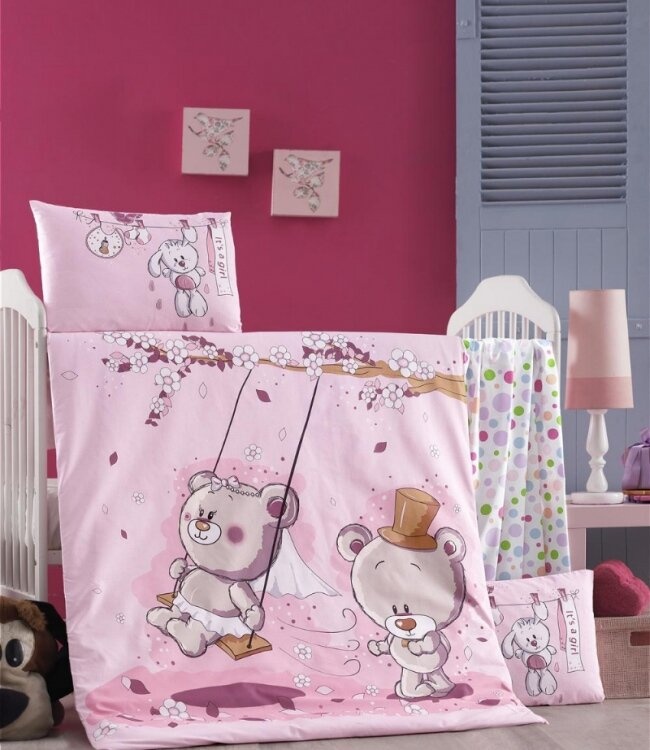 Комплект постільної білизни для немовлят Victoria Ранфорс Pink Dream