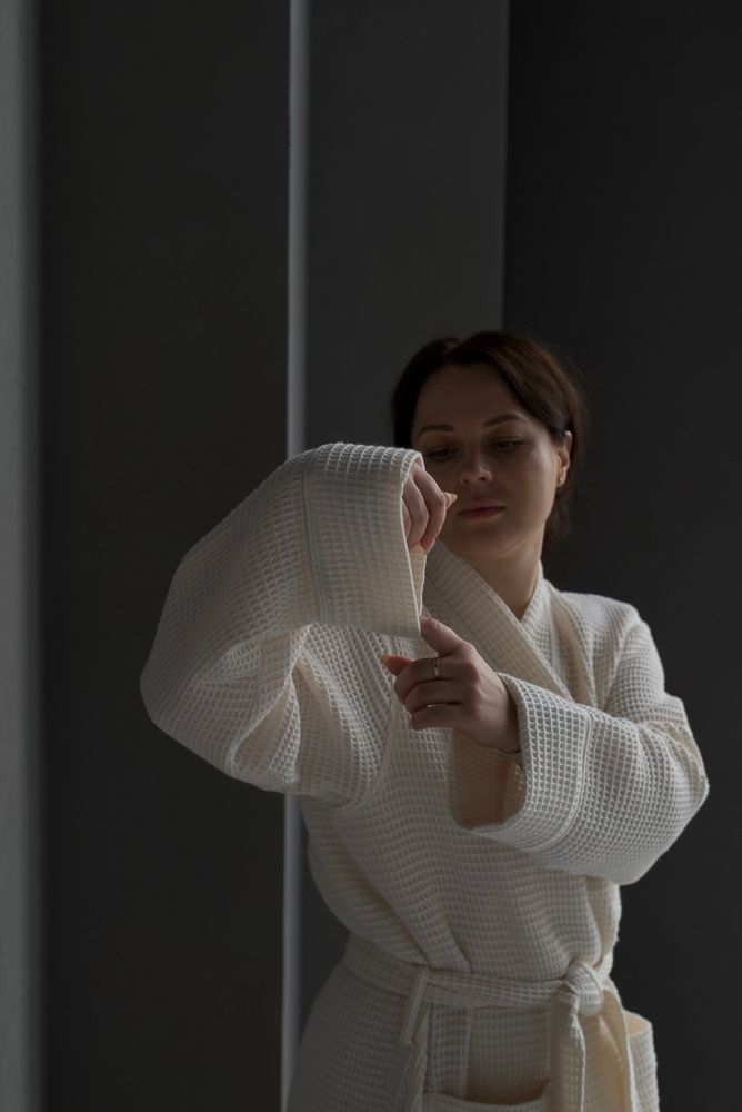 Халат вафельний Lappartement Mia Ivory