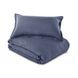 Итальянское элитное постельное белье лен Fazzini Темно-синий 1