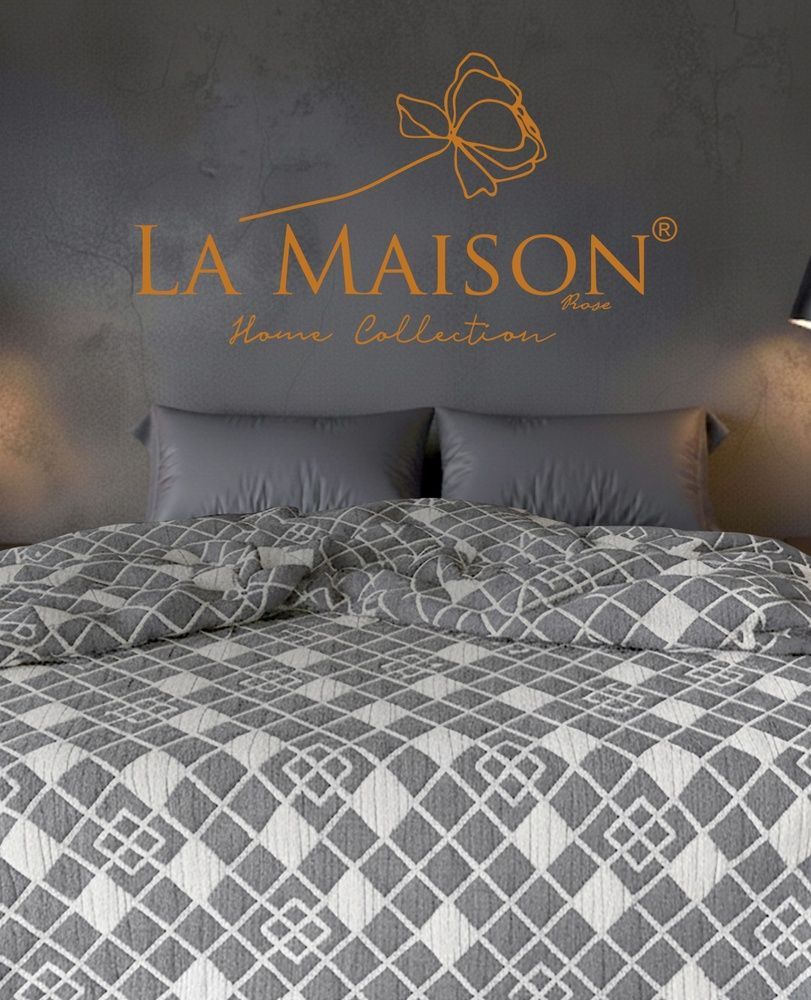 Покривало муслінове La Maison Poline Charcoal, Сірий, Євро, 220х240 см, Без наволочок