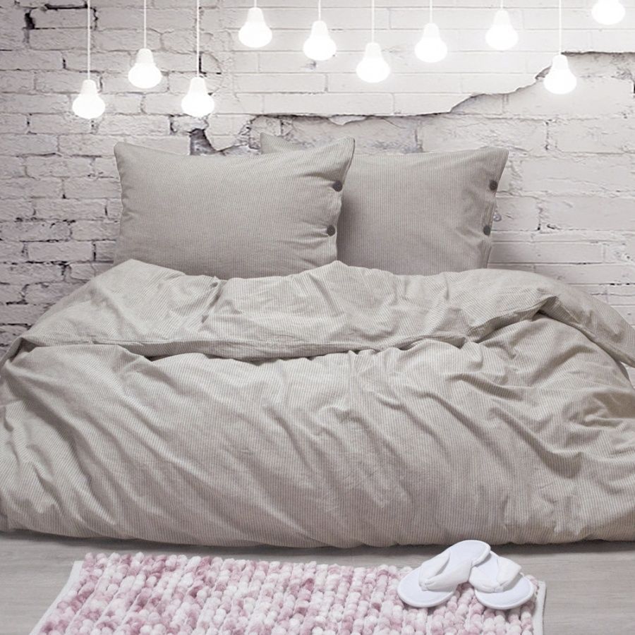 Постільна білизна Lotus Home Washed cotton - Daften kahve-bej