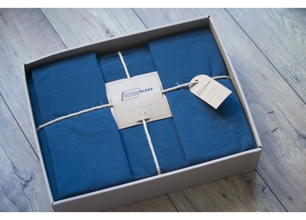 Постільна білизна Sound Sleep Stonewash Adriatic dark blue