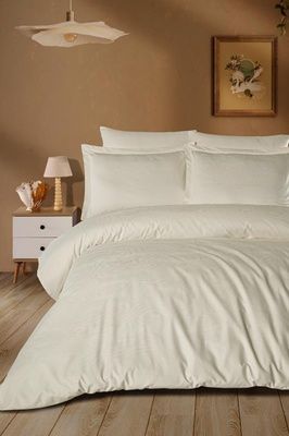 Постельное бельё сатин Saheser Delux Jacquard (300TC) Robin Krem