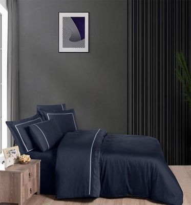 Постільна білизна First Choice сатин V.I.P Satin Pierre Navy Blue