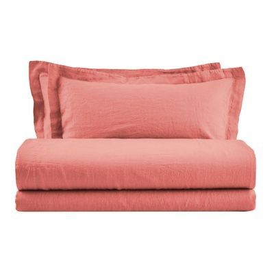 Італійська постільна білизна льон Biancoperla Hamilton Pepe Rosa
