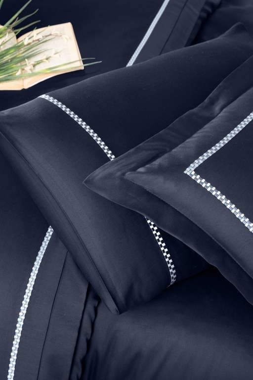 Постельное бельё First Choice сатин V.I.P Satin Pierre Navy Blue