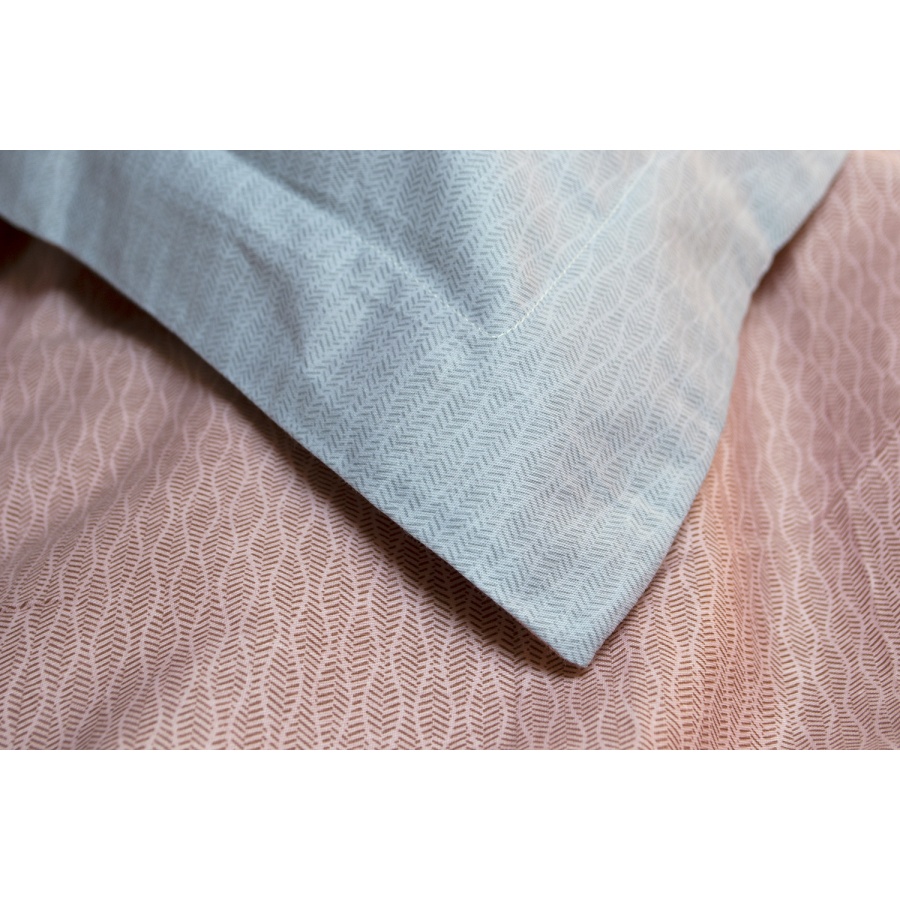 Постільна білизна сатин Lotus Home - Basic Line Сірий/рожевий