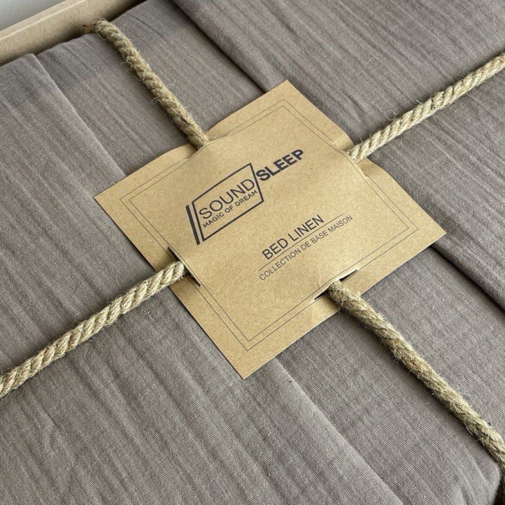Постільна білизна SoundSleep Stonewash Muslin Сoffee, Кавовий, 50х70см (2шт), Євро, 200х220 см, 240х260 см