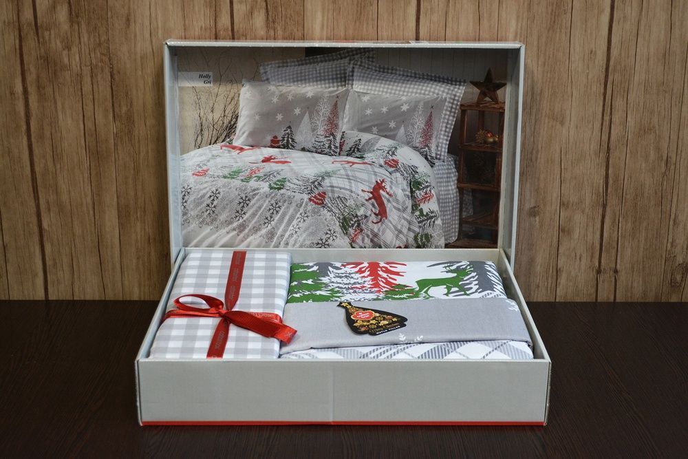 Постільна білизна Cotton Box Ranforce Holly Gri