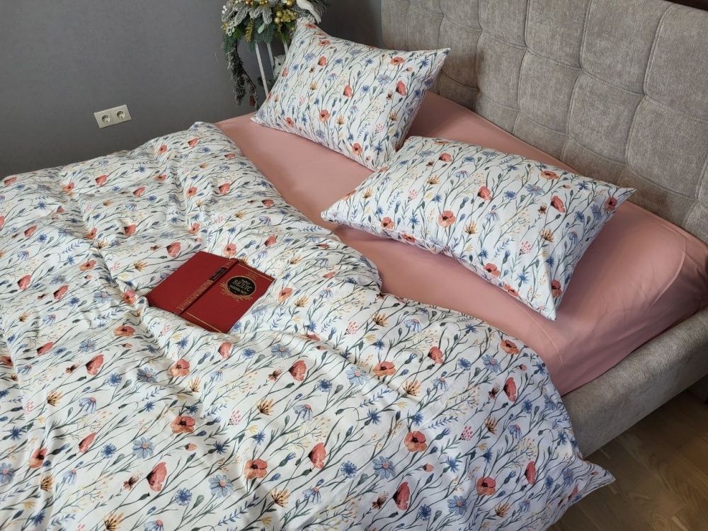 Постільна білизна фланель Комфорт текстиль Польові квіти/трояндов, Turkish flannel