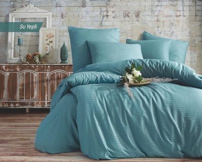 Постельное белье Charlotte Stripe Satin Yesili