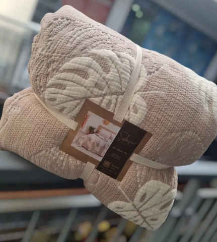 Муслінове покривало Saheser Forest beige, Бежевий, Євро, 240х260 см, Без наволочок