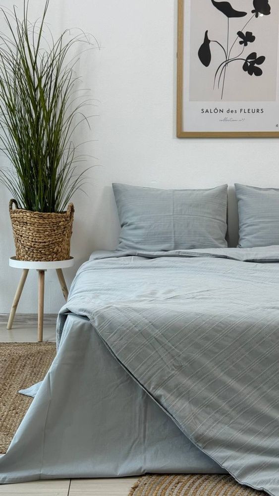 Постельное белье вареный хлопок Saheser Salve jacquard mint