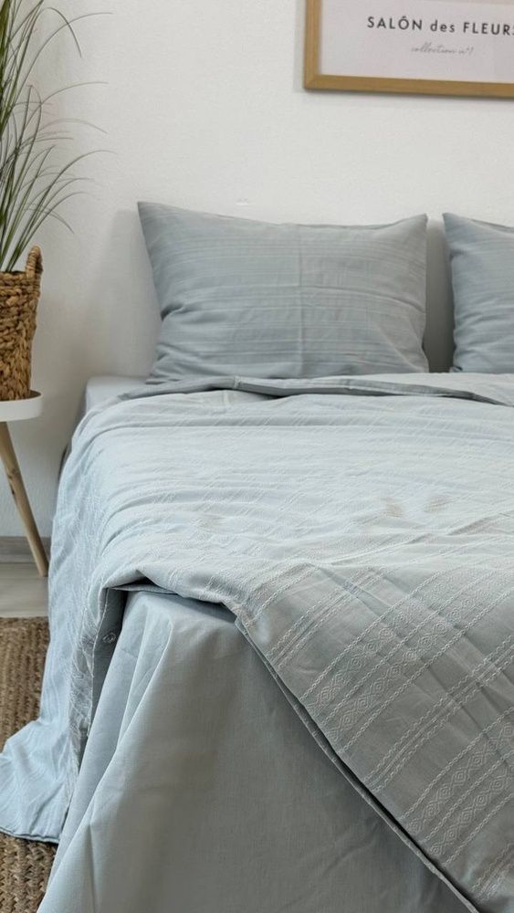 Постельное белье вареный хлопок Saheser Salve jacquard mint
