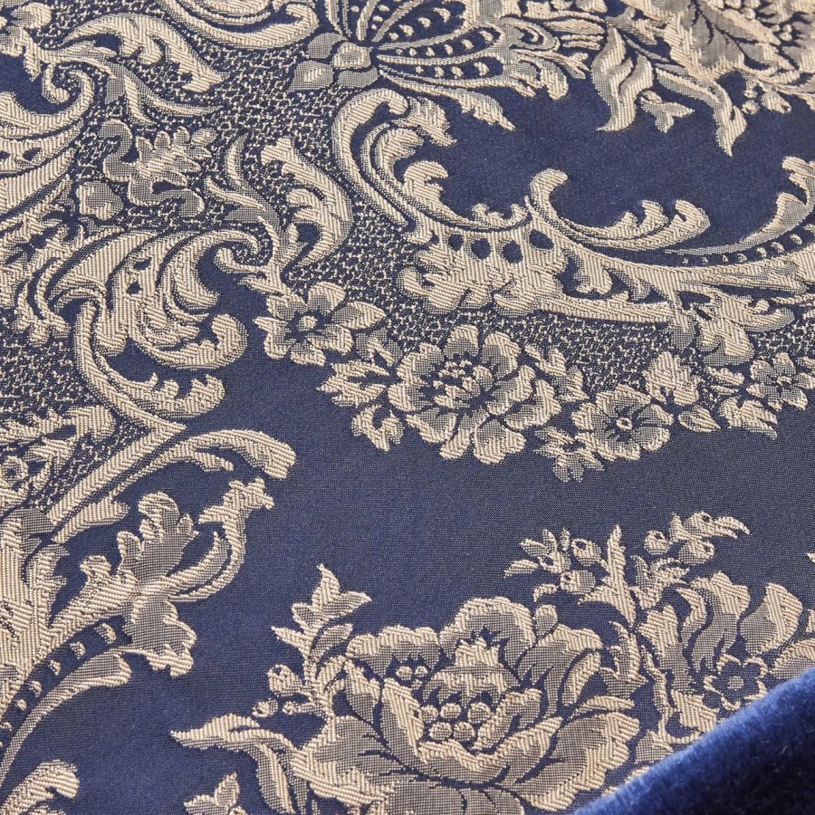 Набор постельное белье с покрывалом + плед Karaca Home - Helena lacivert синий (10 предметов)