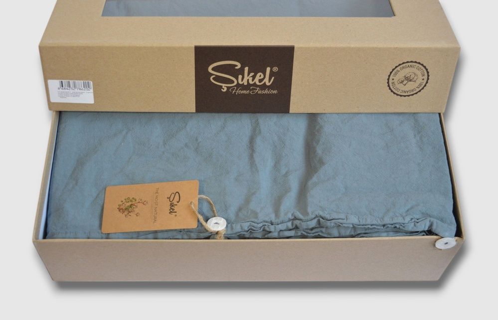Постельное белье вареный хлопок Sikel Soho Mavi