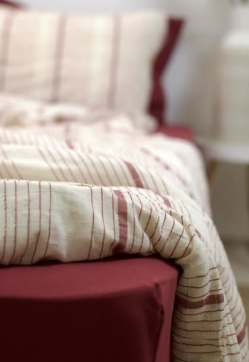 Постільна білизна варена бавовна Saheser Naturel Avva Red Bordo