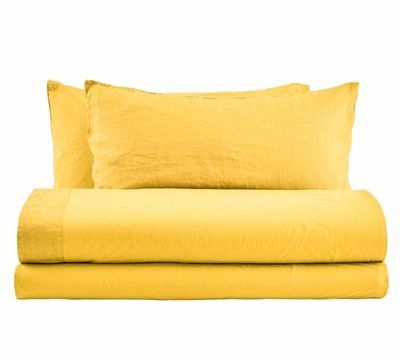 Італійська постільна білизна льон Biancoperla Niagara Gold