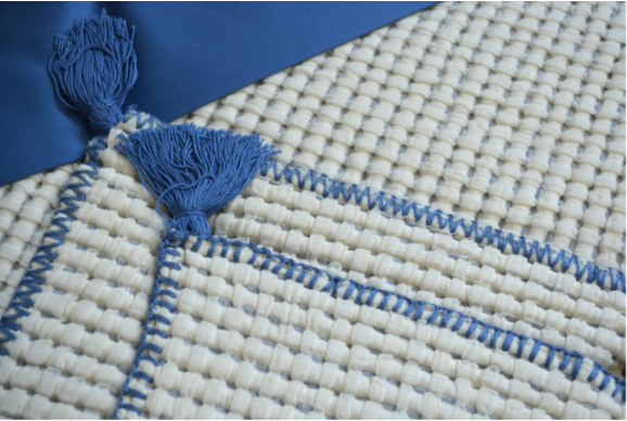 Постельное белье с покрывалом Dantela Satin Drina Indigo