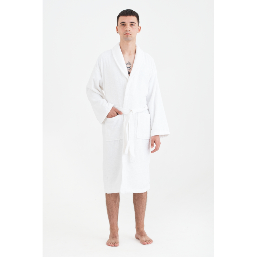 Халат махровый unisex Lotus Home - Basic Line white