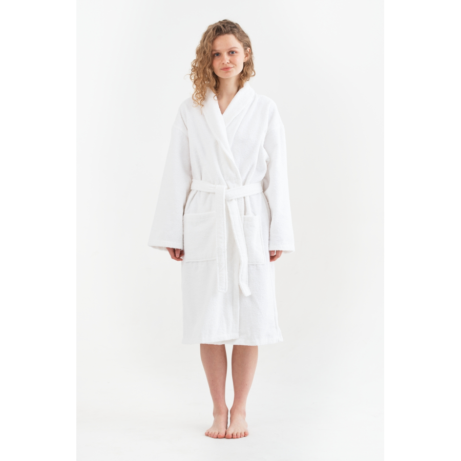 Халат махровый unisex Lotus Home - Basic Line white