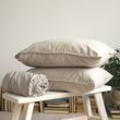 Простыня с наволочками на резинке вареный хлопок La Modno Simply Taupe, Капучино, Двуспальный, 160х200 см (на резинке), С резинками по периметру