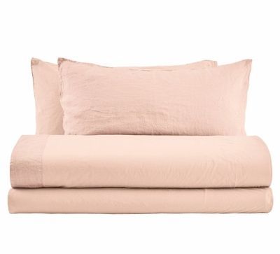 Італійська постільна білизна льон Biancoperla Niagara Rosa Conchiglia