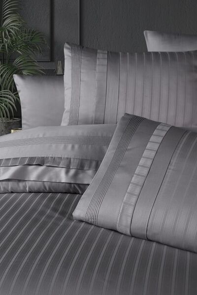 Постільна білизна жаккард сатин-страйп First Choice New trend quick silver