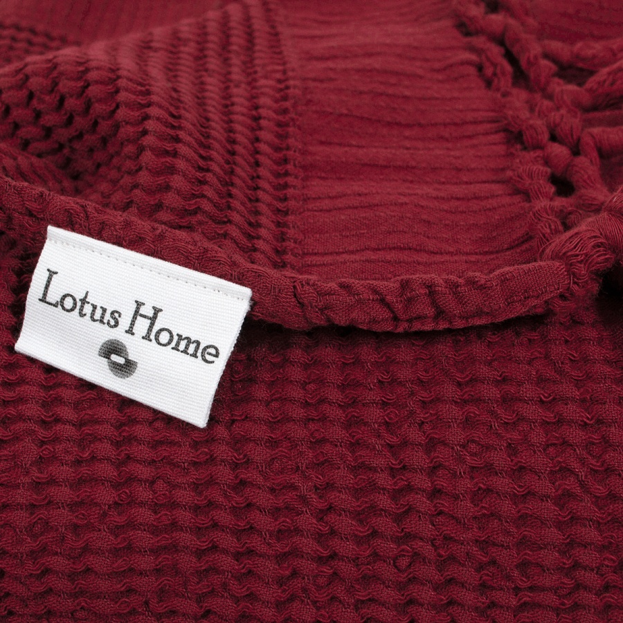 Плед бавовна Lotus Home - Rius red