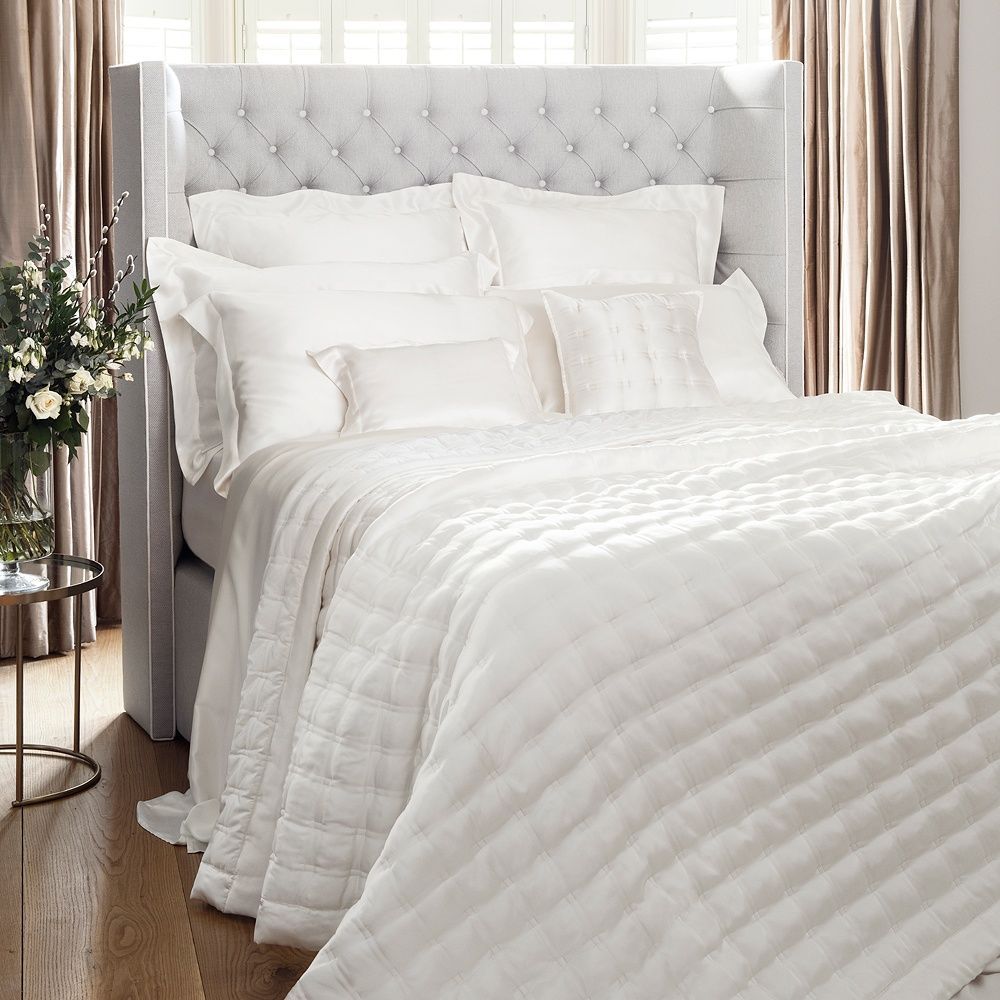Шовкова постільна білизна Gingerlily Plain Ivory
