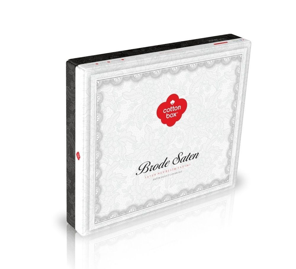 Постільна білизна з вишивкою Cotton Box Brode Saten Sarita Bordo