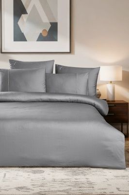 Постільна білизна сатин Luoca Patisca Stripe Satin 300 TC Faye Grey
