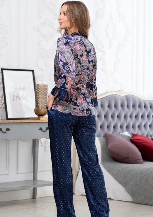Женская шелковая пижама тройка Mia-Amore Etro 3518, XS