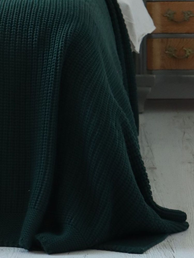 В'язаний плед Betires BRISTOL DARK GREEN